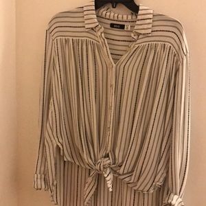 Striped button down flannel